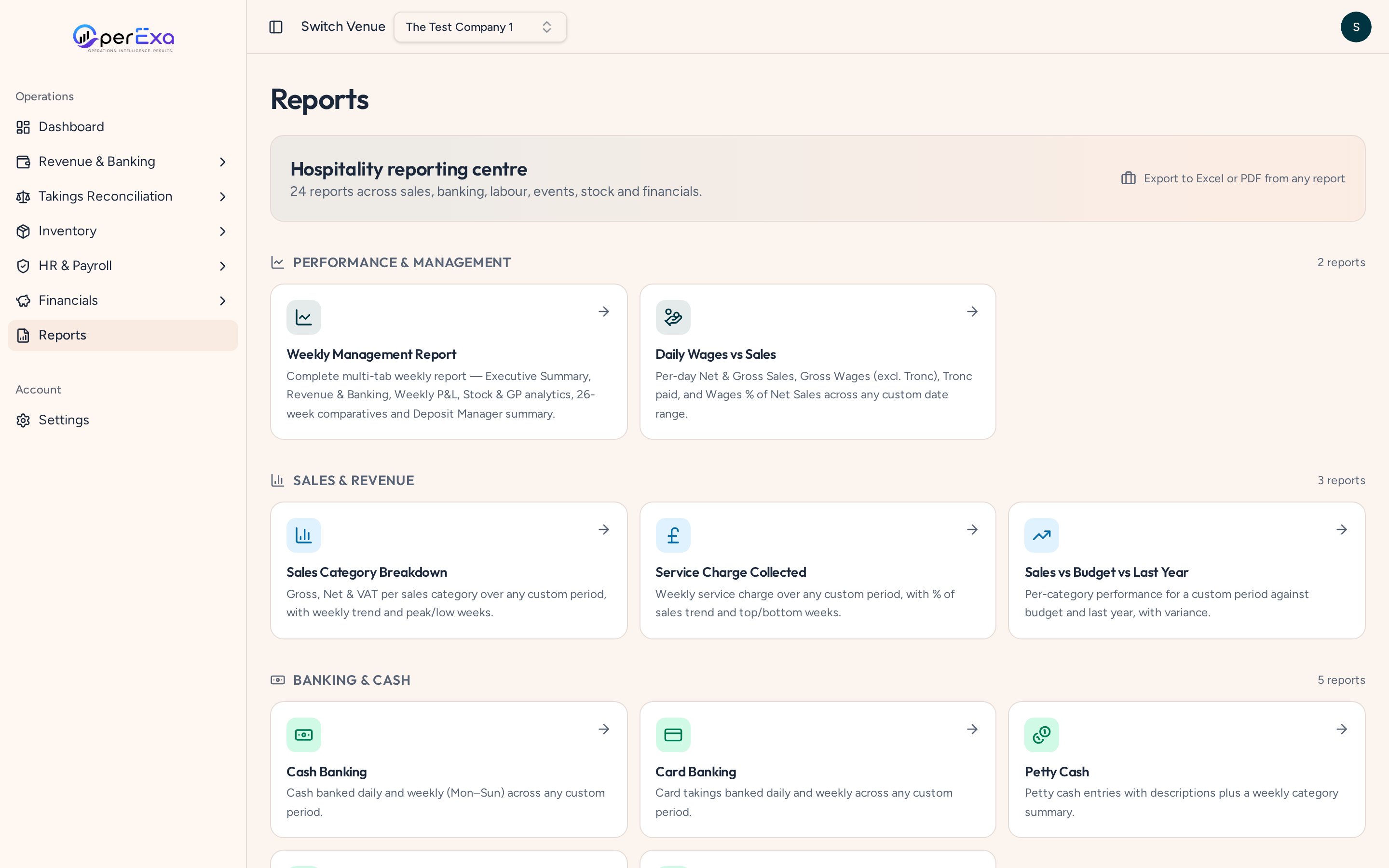 Reports & Exports